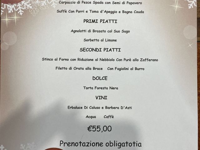 PRANZO DI NATALE 2025